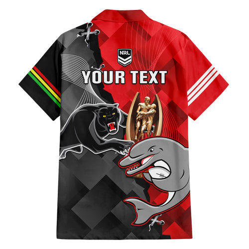 personalised-panthers-and-dolphins-family-matching-tank-maxi-dress-and-hawaiian-shirt-sporty-version