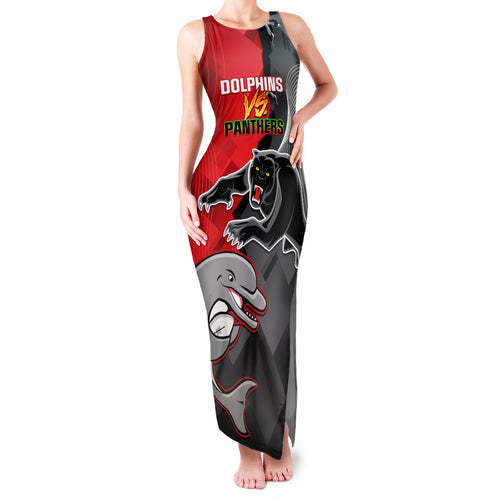 personalised-panthers-and-dolphins-family-matching-tank-maxi-dress-and-hawaiian-shirt-sporty-version