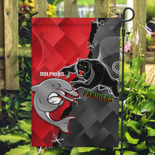 personalised-panthers-and-dolphins-garden-flag-sporty-version
