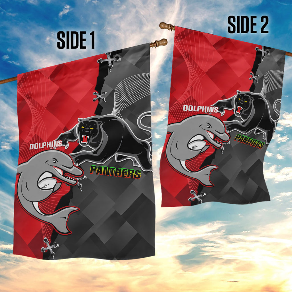 personalised-panthers-and-dolphins-garden-flag-sporty-version