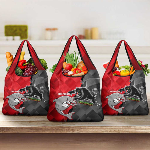 Panthers And Dolphins Grocery Bag Sporty Version