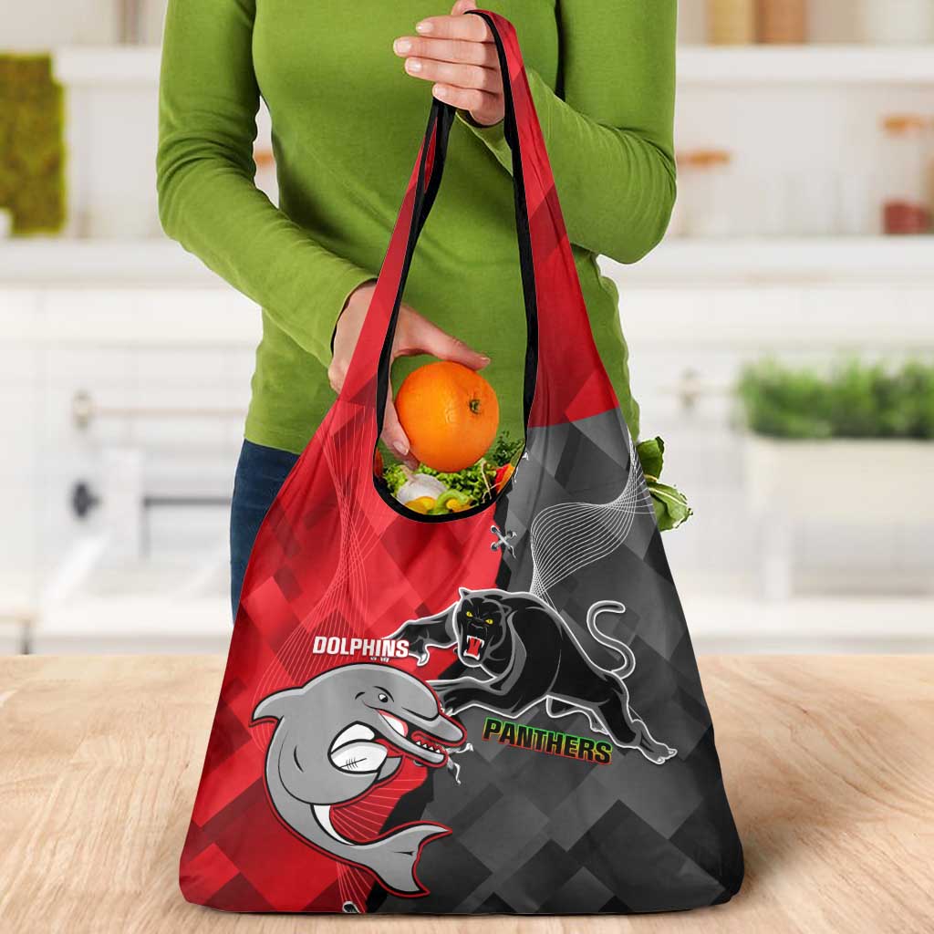 Panthers And Dolphins Grocery Bag Sporty Version