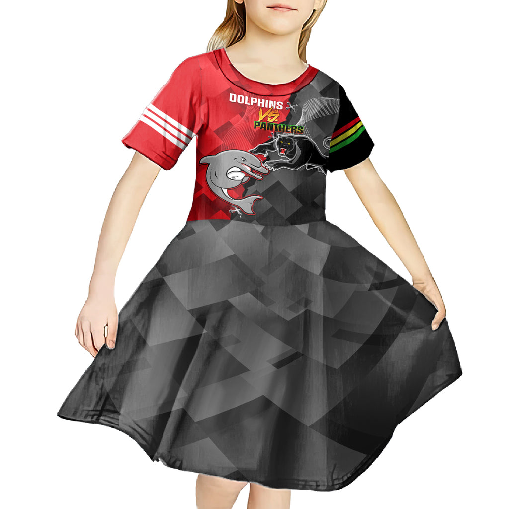 personalised-panthers-and-dolphins-kid-short-sleeve-dress-sporty-version