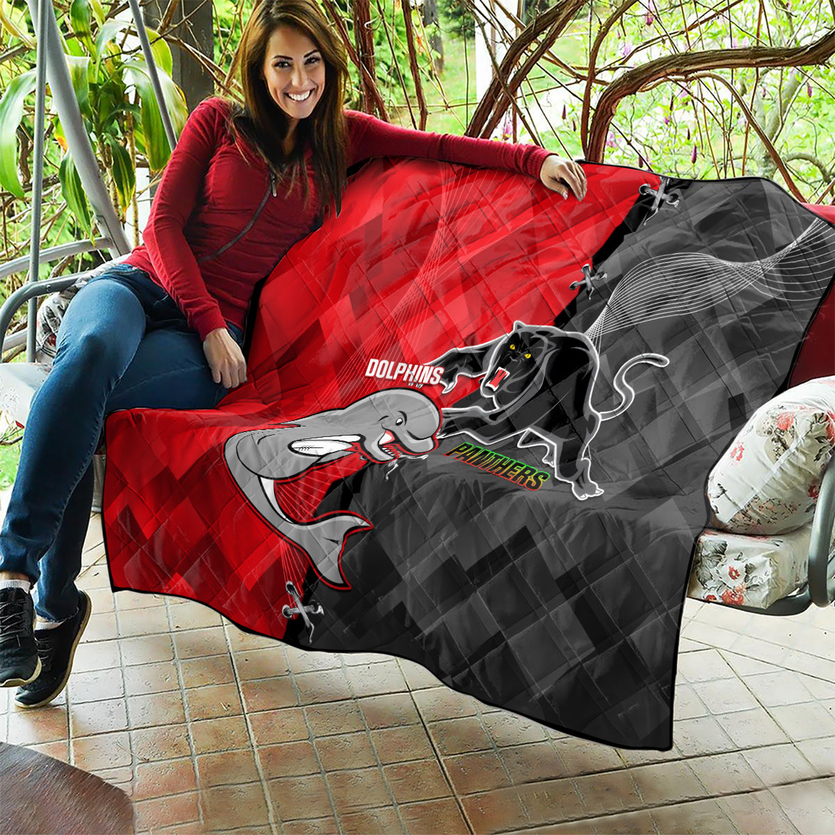 personalised-panthers-and-dolphins-quilt-sporty-version