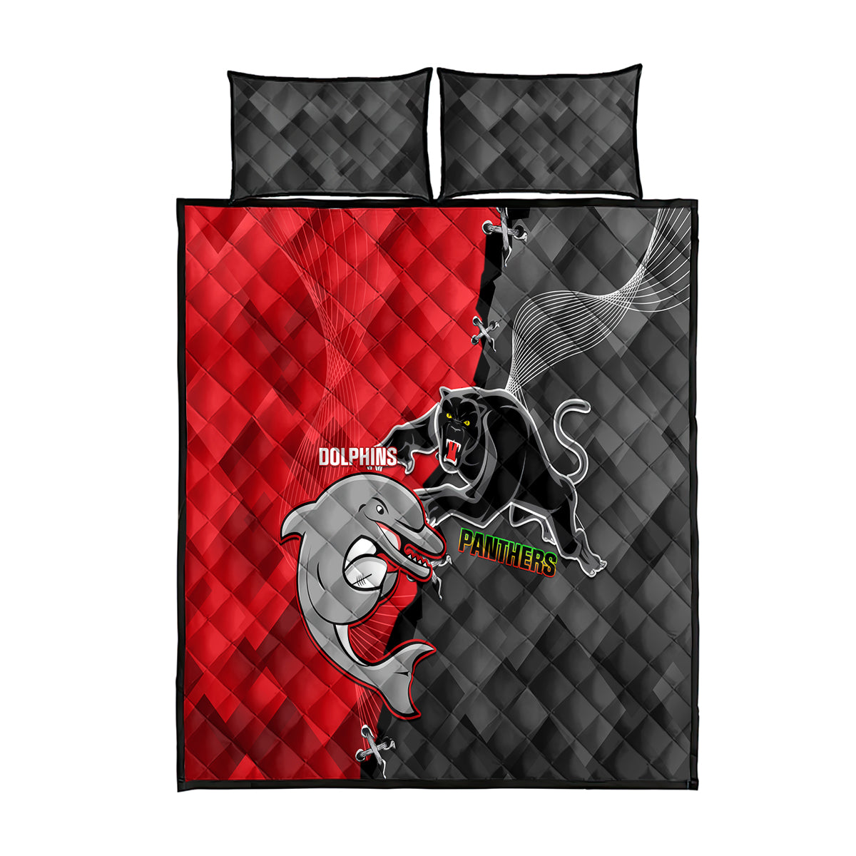 personalised-panthers-and-dolphins-quilt-bed-set-sporty-version