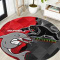 personalised-panthers-and-dolphins-round-carpet-sporty-version