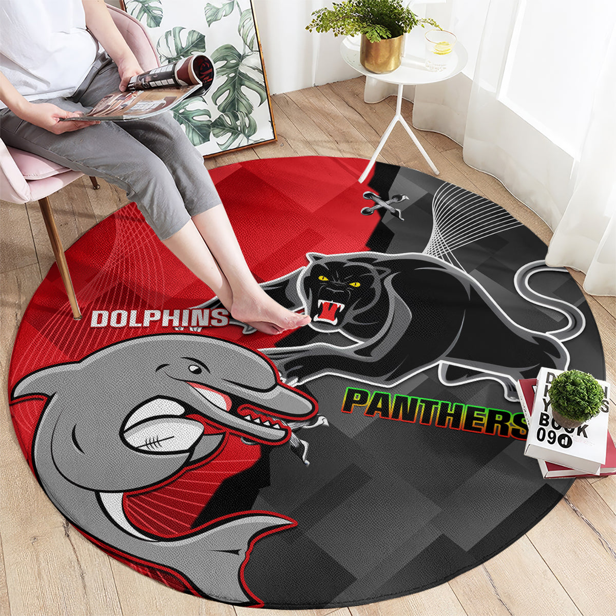 personalised-panthers-and-dolphins-round-carpet-sporty-version