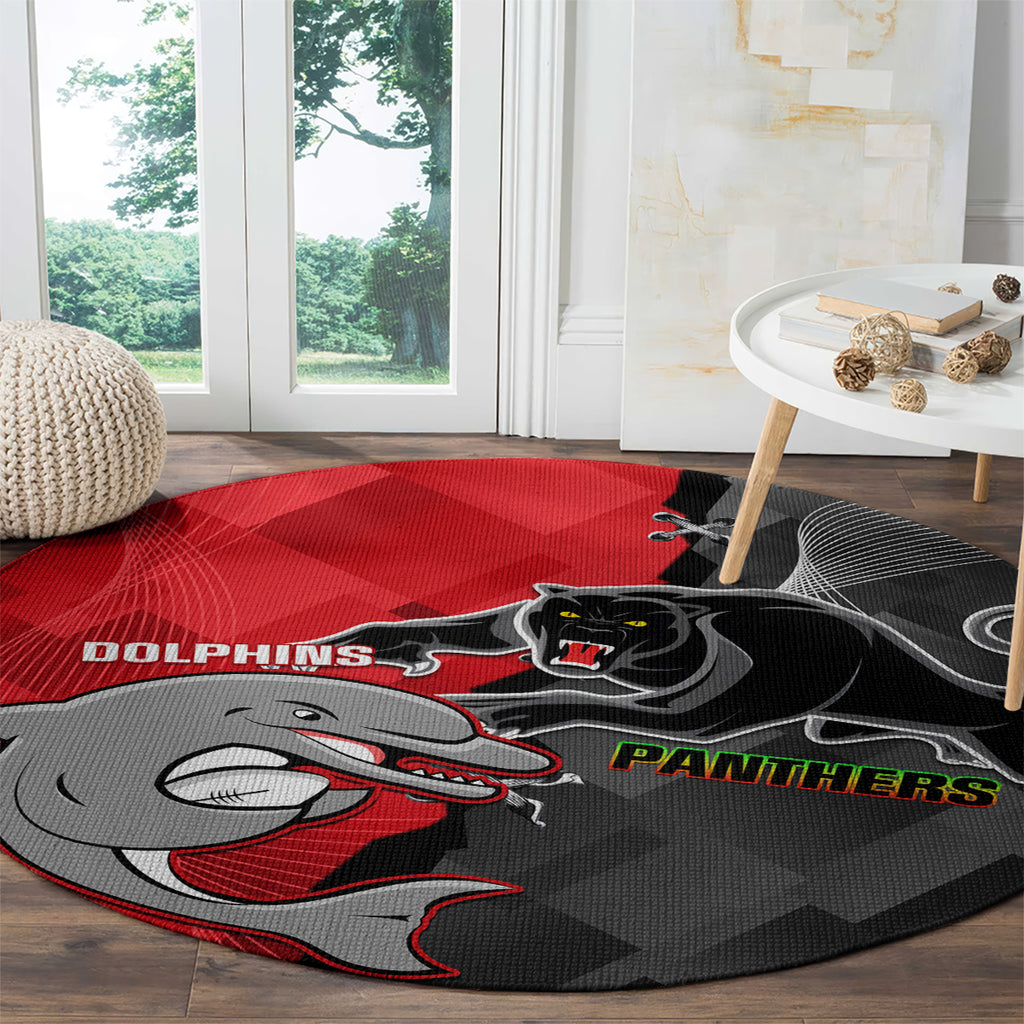 personalised-panthers-and-dolphins-round-carpet-sporty-version