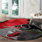 personalised-panthers-and-dolphins-round-carpet-sporty-version