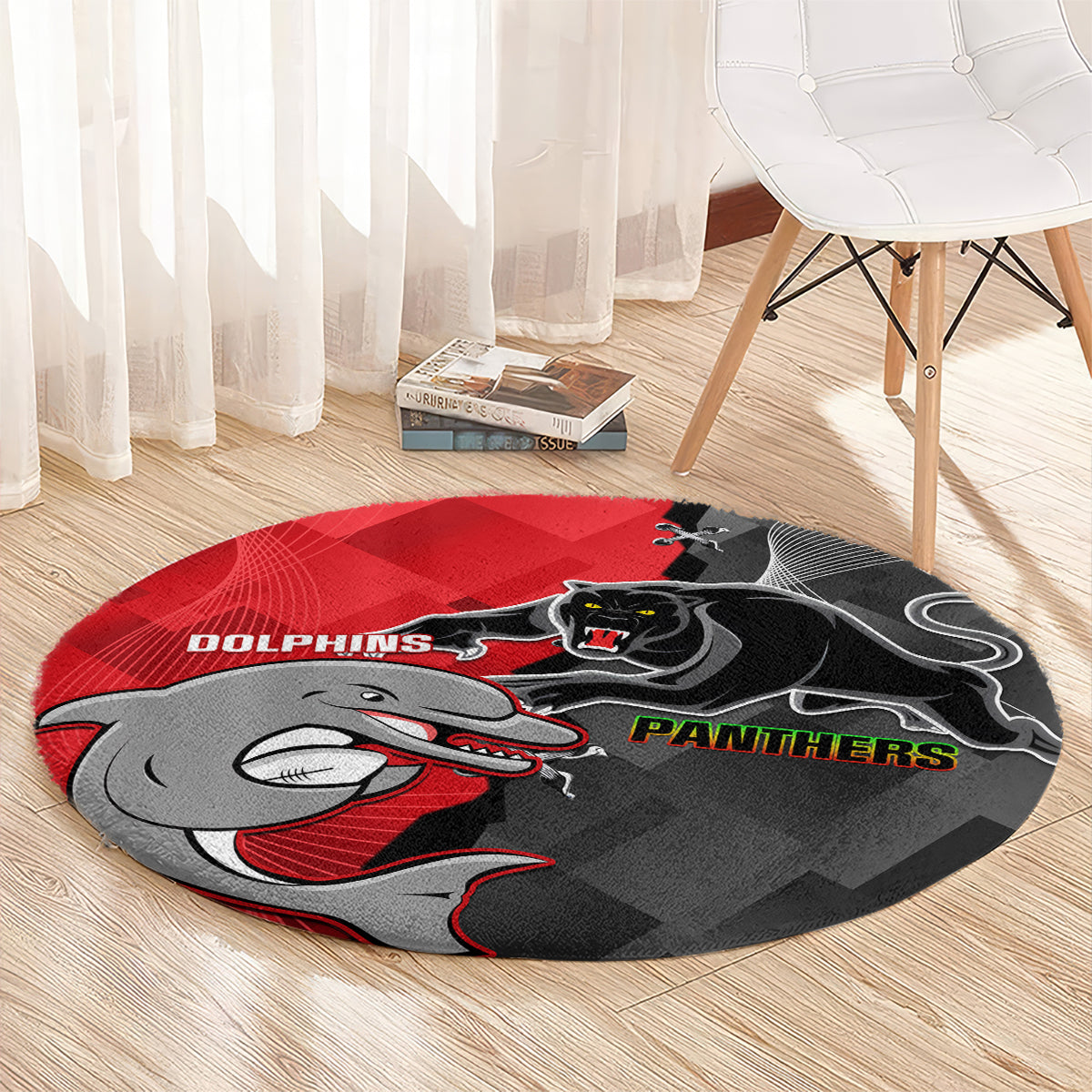 personalised-panthers-and-dolphins-round-carpet-sporty-version