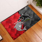personalised-panthers-and-dolphins-rubber-doormat-sporty-version