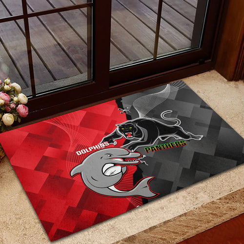 personalised-panthers-and-dolphins-rubber-doormat-sporty-version