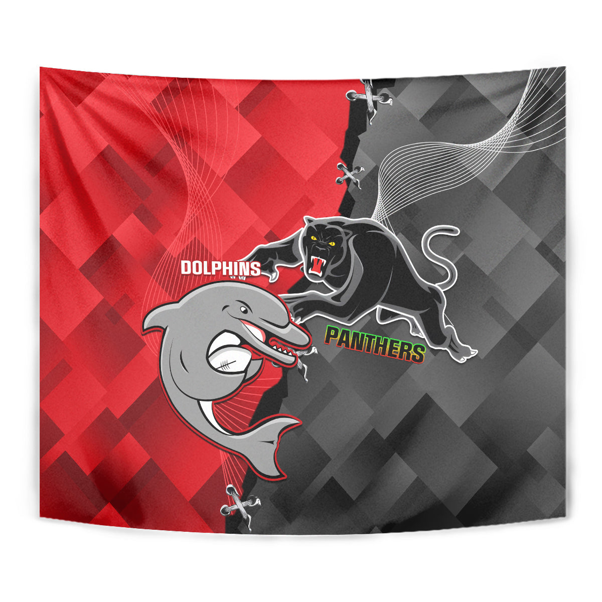 personalised-panthers-and-dolphins-tapestry-sporty-version