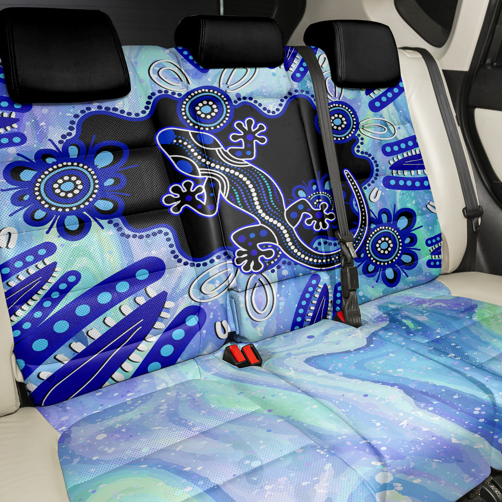 australia-back-car-seat-cover-aussie-opal-pattern-with-lizard-aboriginal-art-turquoise