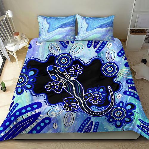 australia-bedding-set-aussie-opal-pattern-with-lizard-aboriginal-art-turquoise