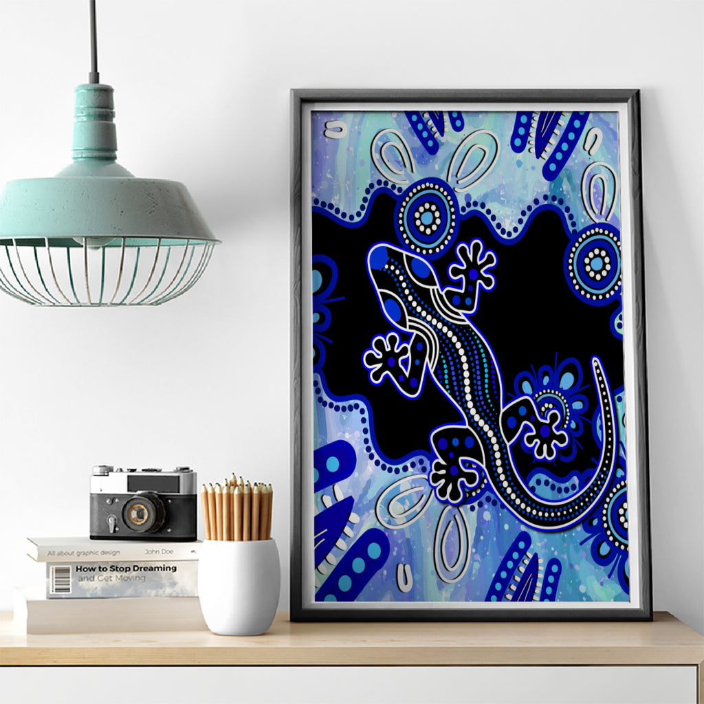 australia-canvas-wall-art-aussie-opal-pattern-with-lizard-aboriginal-art-turquoise
