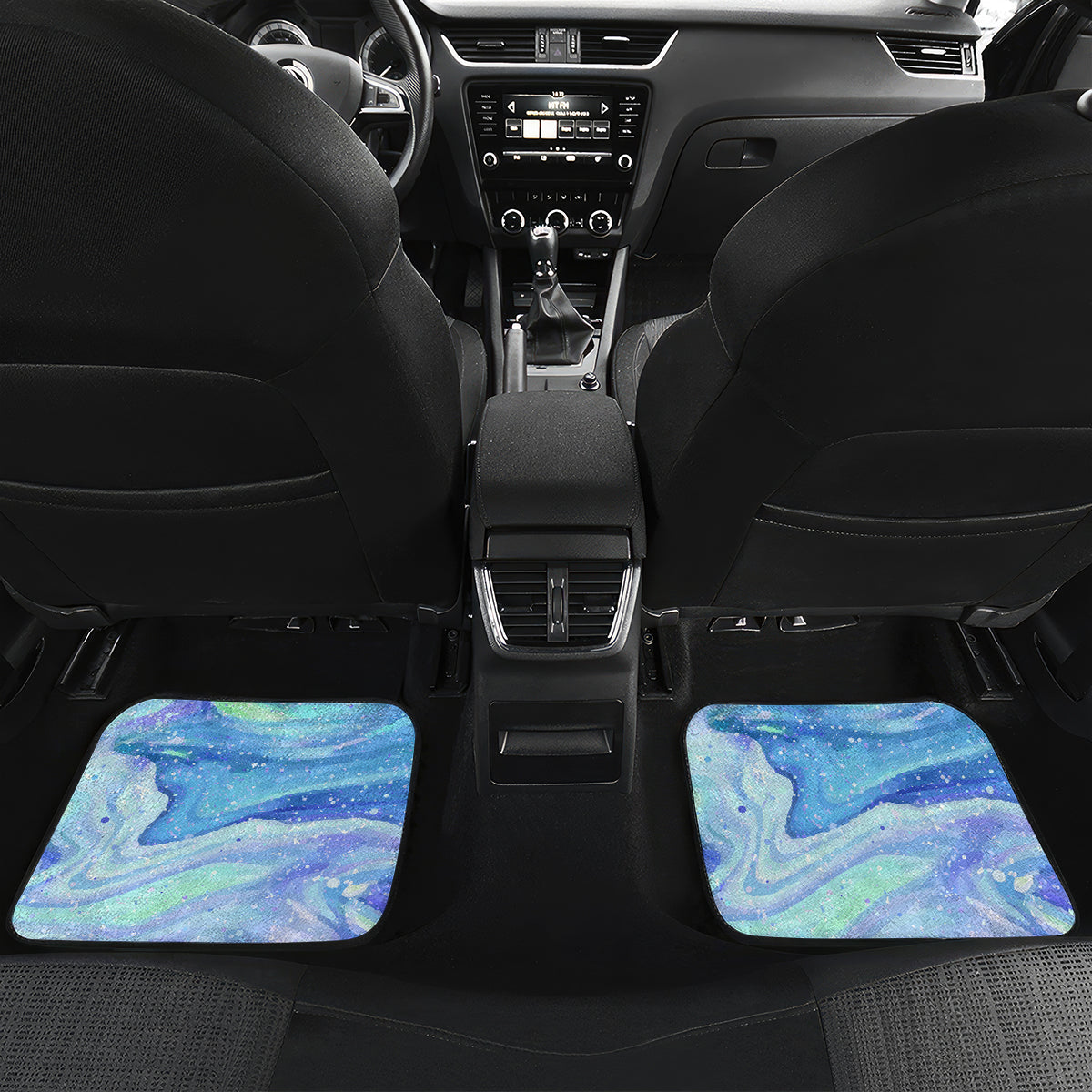 australia-car-mats-aussie-opal-pattern-with-lizard-aboriginal-art-turquoise