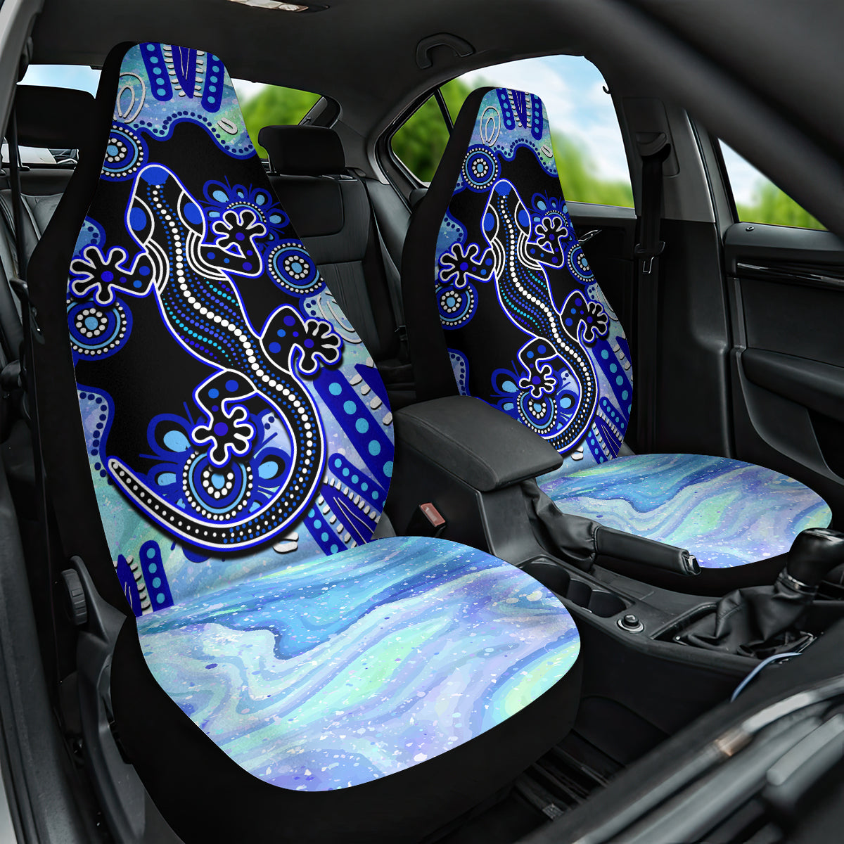 australia-car-seat-cover-aussie-opal-pattern-with-lizard-aboriginal-art-turquoise