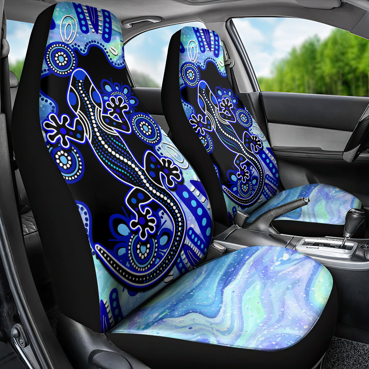 australia-car-seat-cover-aussie-opal-pattern-with-lizard-aboriginal-art-turquoise