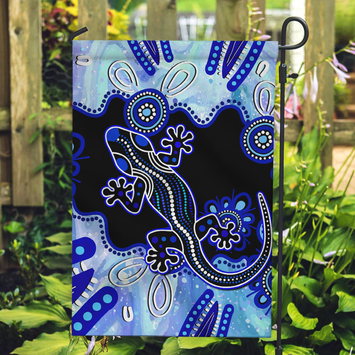 australia-garden-flag-aussie-opal-pattern-with-lizard-aboriginal-art-turquoise