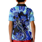 australia-kid-polo-shirt-aussie-opal-pattern-with-lizard-aboriginal-art-turquoise
