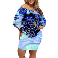 australia-off-shoulder-short-dress-aussie-opal-pattern-with-lizard-aboriginal-art-turquoise