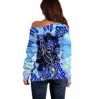australia-off-shoulder-sweater-aussie-opal-pattern-with-lizard-aboriginal-art-turquoise