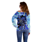 australia-off-shoulder-sweater-aussie-opal-pattern-with-lizard-aboriginal-art-turquoise