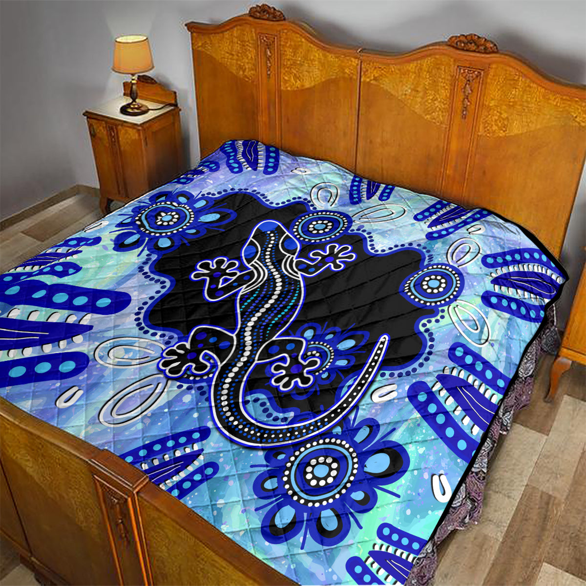 australia-quilt-aussie-opal-pattern-with-lizard-aboriginal-art-turquoise
