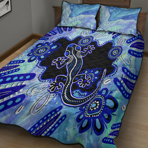 australia-quilt-bed-set-aussie-opal-pattern-with-lizard-aboriginal-art-turquoise