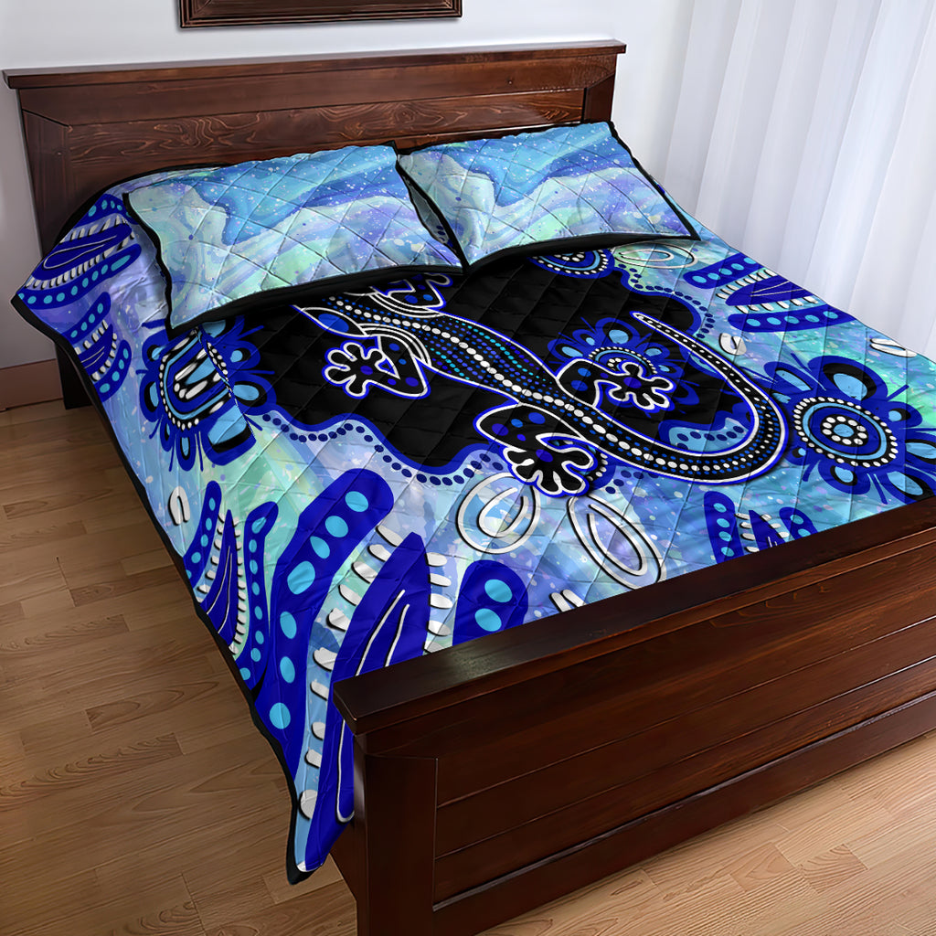 australia-quilt-bed-set-aussie-opal-pattern-with-lizard-aboriginal-art-turquoise