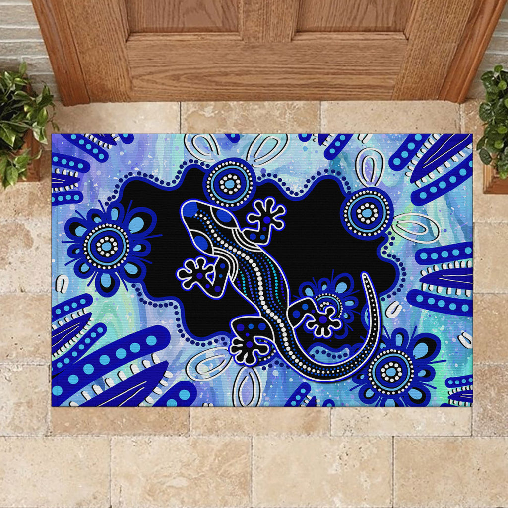 australia-rubber-doormat-aussie-opal-pattern-with-lizard-aboriginal-art-turquoise