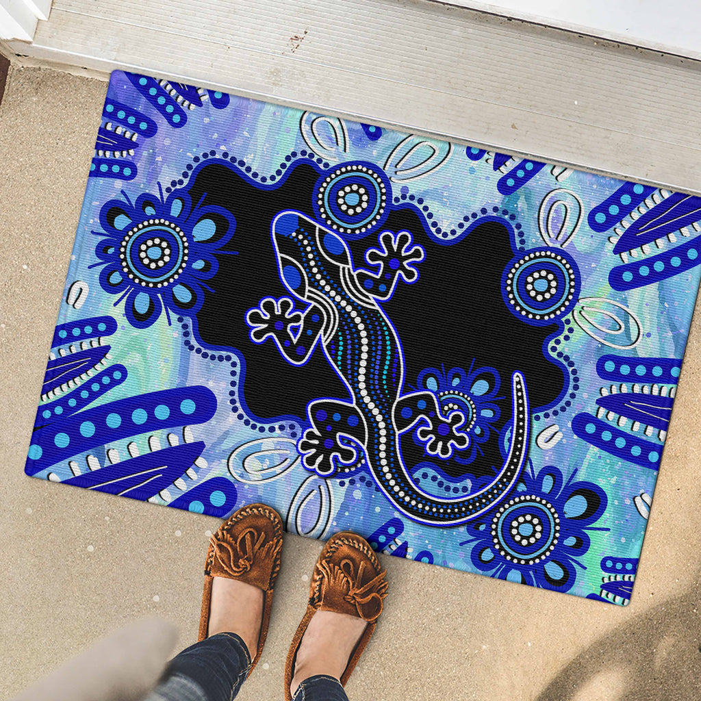 australia-rubber-doormat-aussie-opal-pattern-with-lizard-aboriginal-art-turquoise