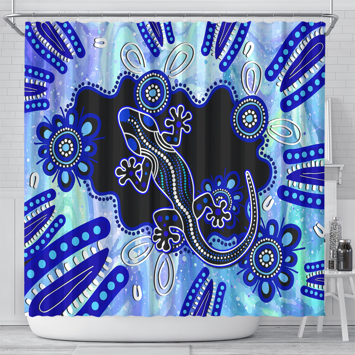 australia-shower-curtain-aussie-opal-pattern-with-lizard-aboriginal-art-turquoise