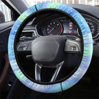 Australia Steering Wheel Cover Aussie Opal Pattern With Lizard Aboriginal Art - Turquoise