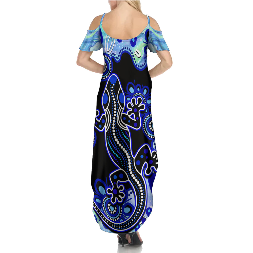 australia-summer-maxi-dress-aussie-opal-pattern-with-lizard-aboriginal-art-turquoise