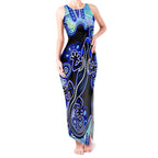 australia-tank-maxi-dress-aussie-opal-pattern-with-lizard-aboriginal-art-turquoise
