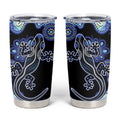 Australia Tumbler Cup Aussie Opal Pattern With Lizard Aboriginal Art - Turquoise