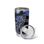 Australia Tumbler Cup Aussie Opal Pattern With Lizard Aboriginal Art - Turquoise