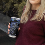 Australia Tumbler Cup Aussie Opal Pattern With Lizard Aboriginal Art - Turquoise