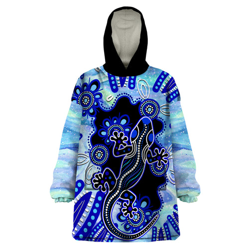 australia-wearable-blanket-hoodie-aussie-opal-pattern-with-lizard-aboriginal-art-turquoise