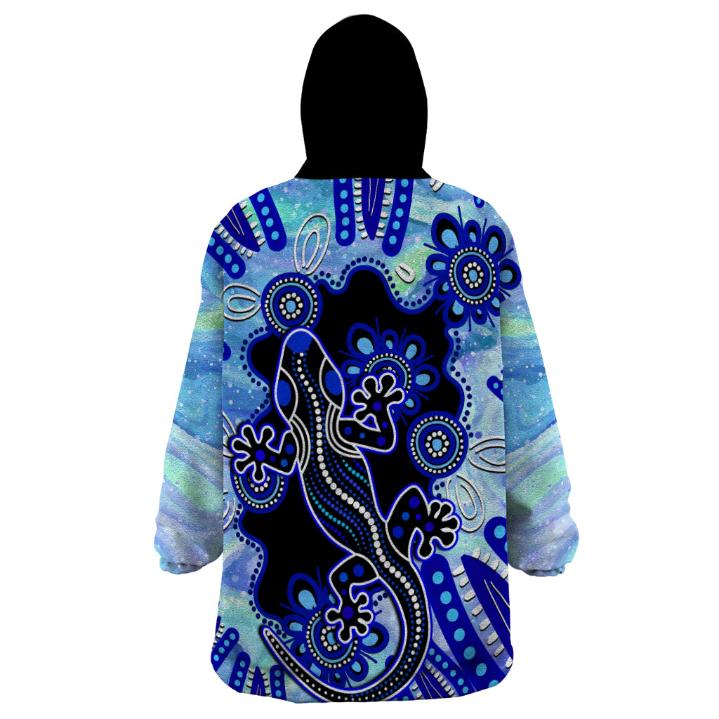 australia-wearable-blanket-hoodie-aussie-opal-pattern-with-lizard-aboriginal-art-turquoise