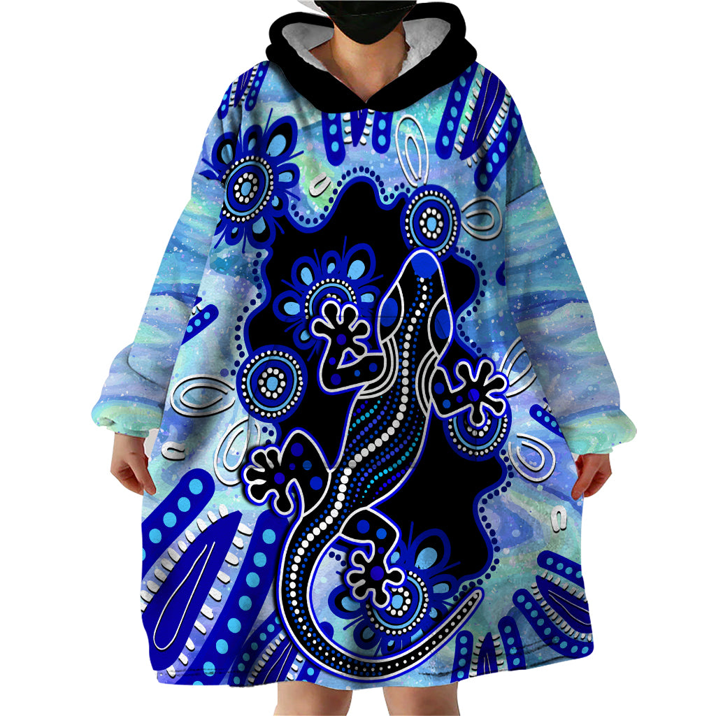 australia-wearable-blanket-hoodie-aussie-opal-pattern-with-lizard-aboriginal-art-turquoise