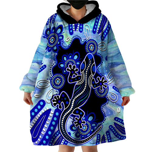 australia-wearable-blanket-hoodie-aussie-opal-pattern-with-lizard-aboriginal-art-turquoise