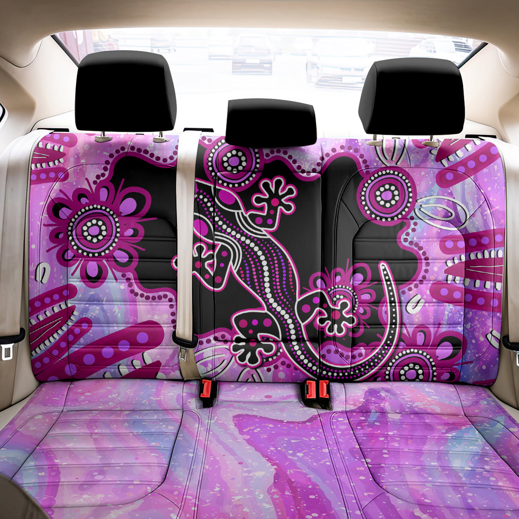 australia-back-car-seat-cover-aussie-opal-pattern-with-lizard-aboriginal-art-pink