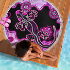 australia-beach-blanket-aussie-opal-pattern-with-lizard-aboriginal-art-pink