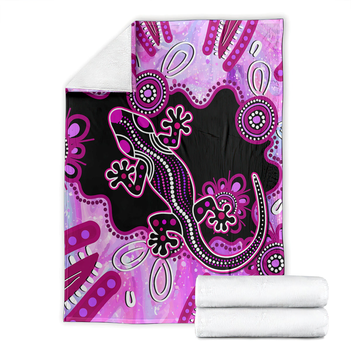 australia-blanket-aussie-opal-pattern-with-lizard-aboriginal-art-pink