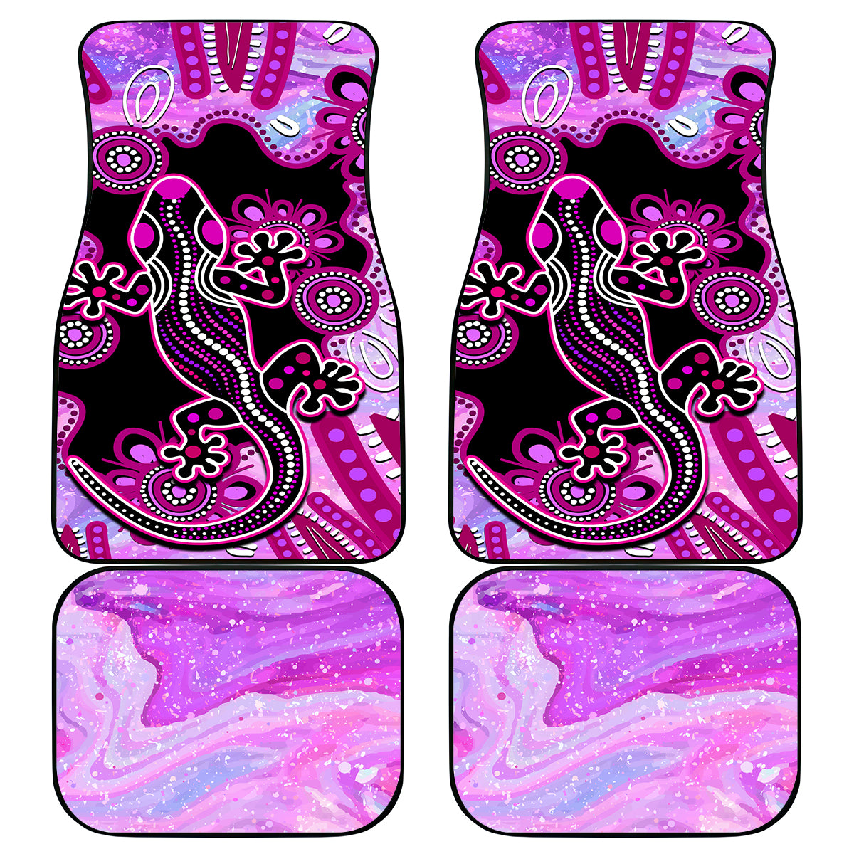 australia-car-mats-aussie-opal-pattern-with-lizard-aboriginal-art-pink