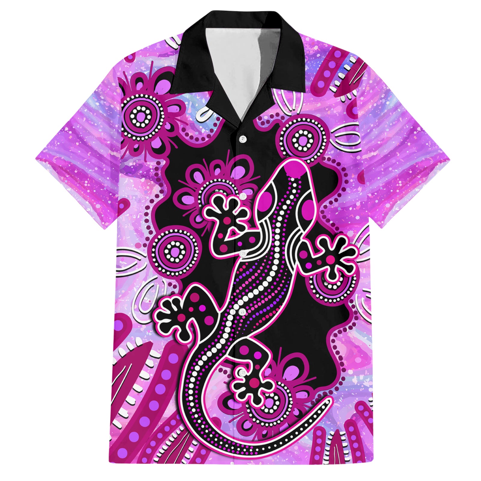 australia-hawaiian-shirt-aussie-opal-pattern-with-lizard-aboriginal-art-pink