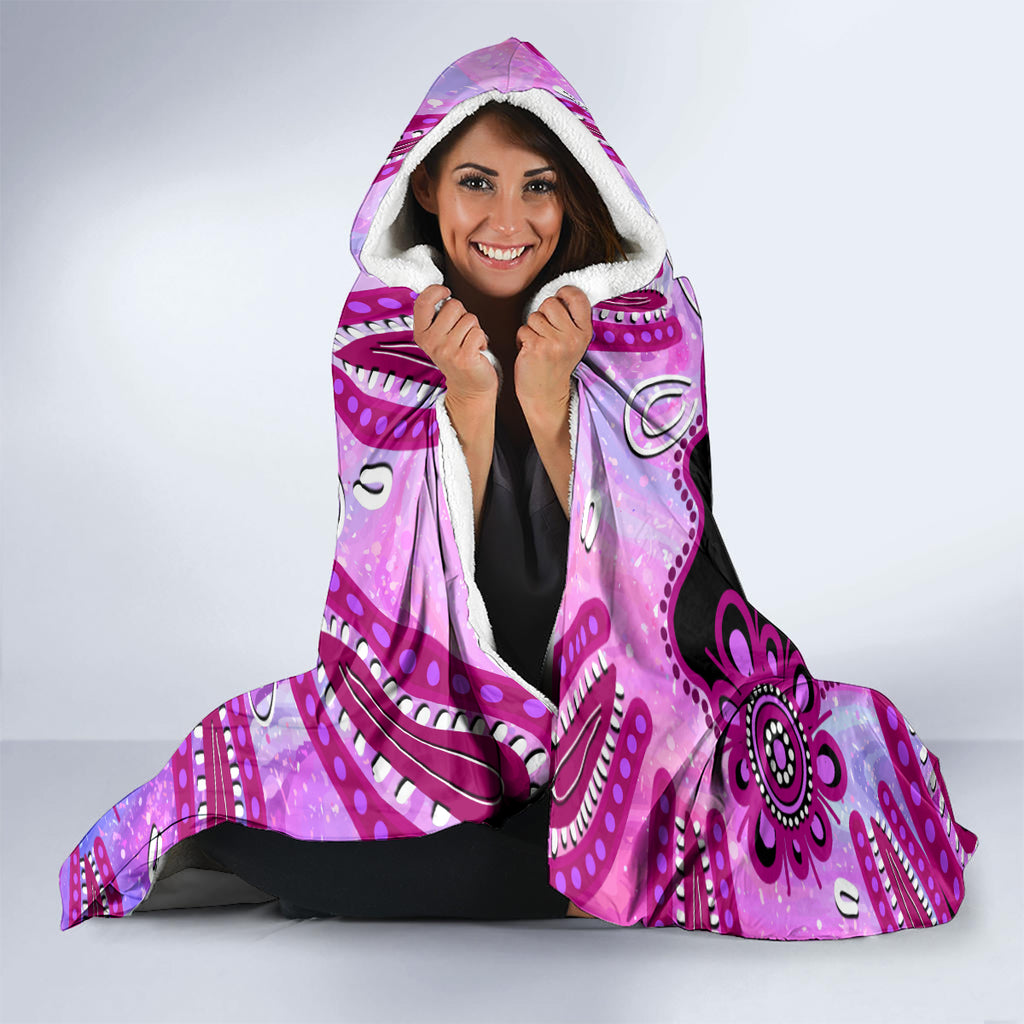 australia-hooded-blanket-aussie-opal-pattern-with-lizard-aboriginal-art-pink